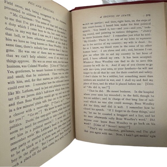 Antique 1879 Book Figs and Thistles Western Reserve Romance Albion Tourgee - Picture 11 of 13